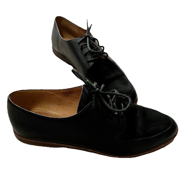 Madewell Shoes - Madewell Alex Black Leather & Suede Lace-Up Oxfords Sz 7.5